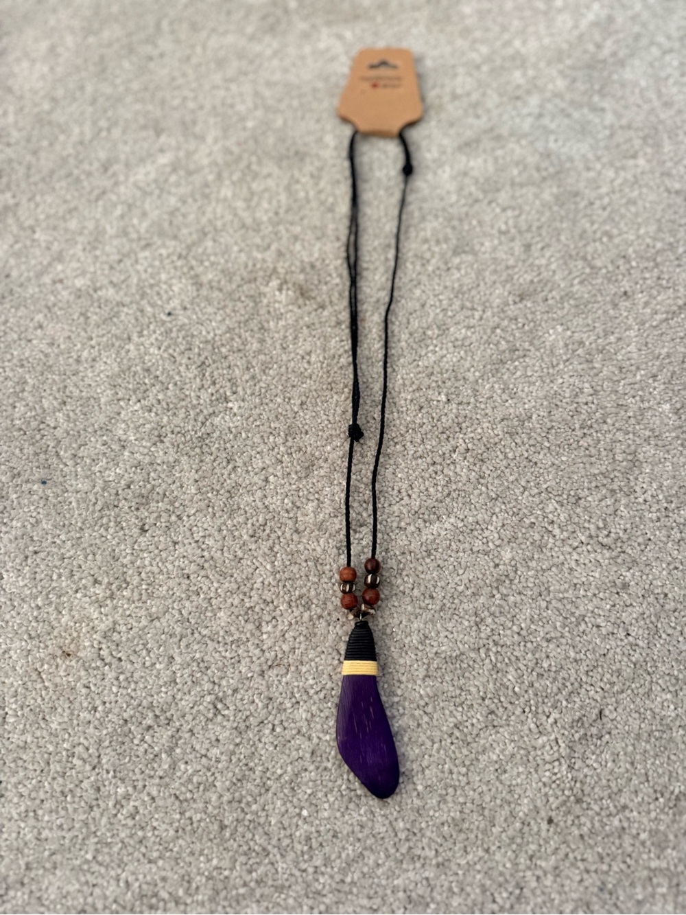 Handcrafted Purple Teardrop Pendant Necklace - Women Jewelry